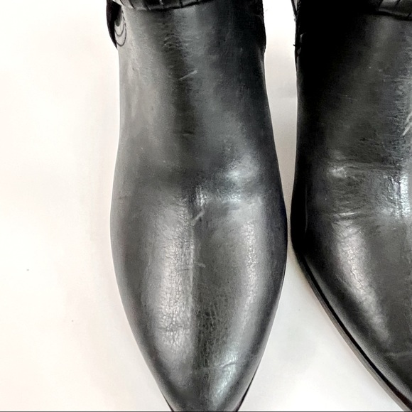 Lucky Brand Majoko Black Leather Harness Boot Heeled Bootie Women’s Size 6 - Picture 13 of 15